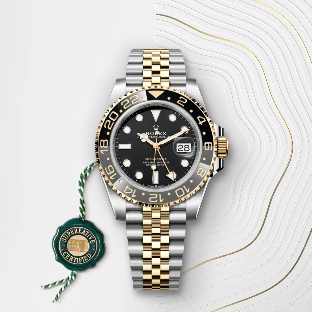 Rolex GMT-Master II腕錶黃金鋼(蠔式鋼與黃金的組合)款,M126713GRNR-0001 | 正泰鐘錶