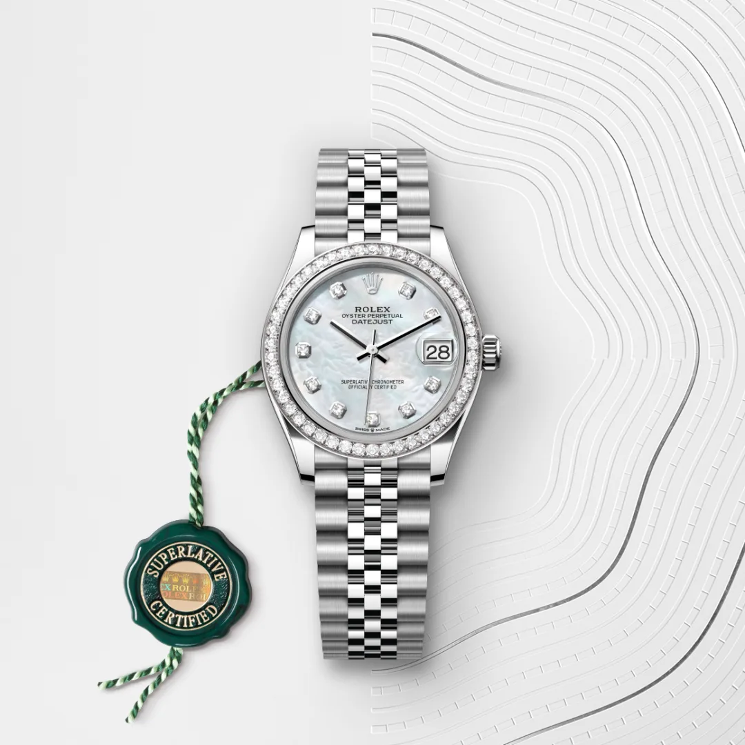 Rolex Datejust 31腕錶白色黃金鋼（蠔式鋼與白色黃金的組合）款，M278384RBR-0008 | 正泰鐘錶