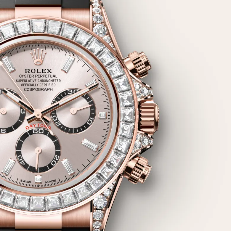 Rolex Cosmograph Daytona腕錶18K永恒玫瑰金,錶耳鑲鑽石款,M126535TBR-0002 | 正泰鐘錶