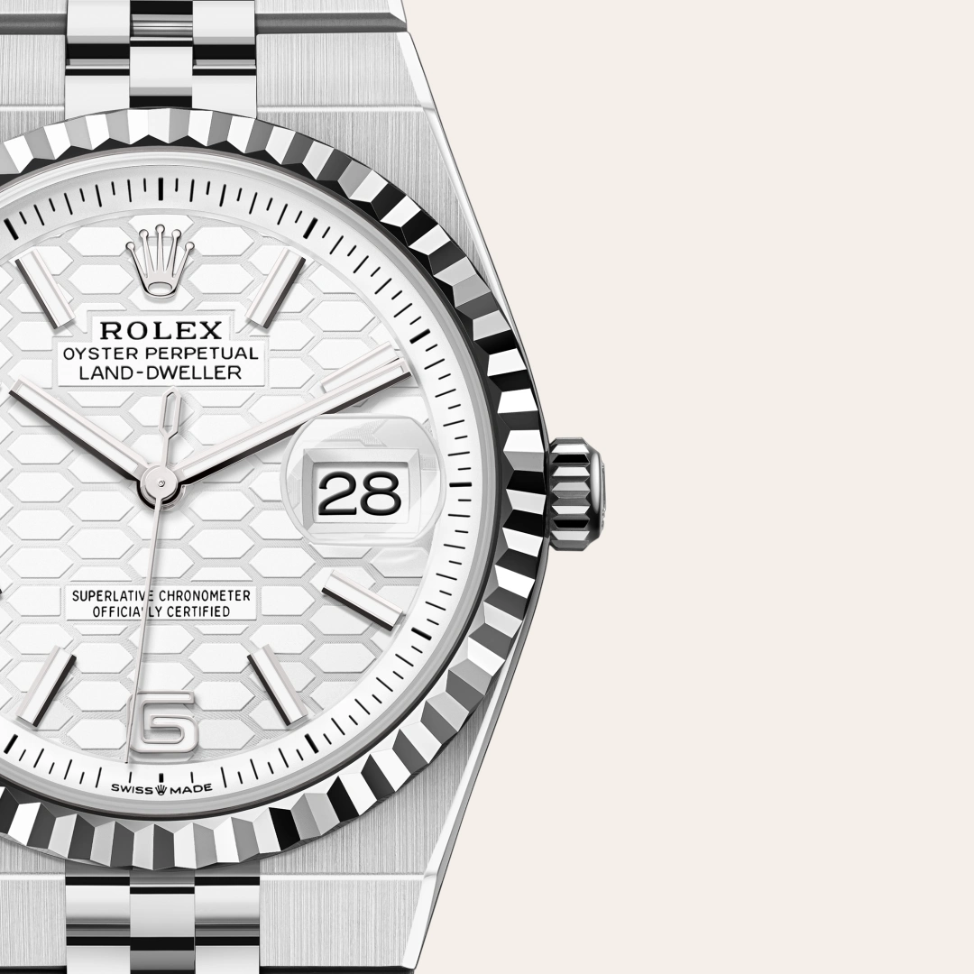 Rolex Land-Dweller 36腕錶白色黃金鋼（蠔式鋼與白色黃金的組合）款，M127234-0001 | 正泰鐘錶