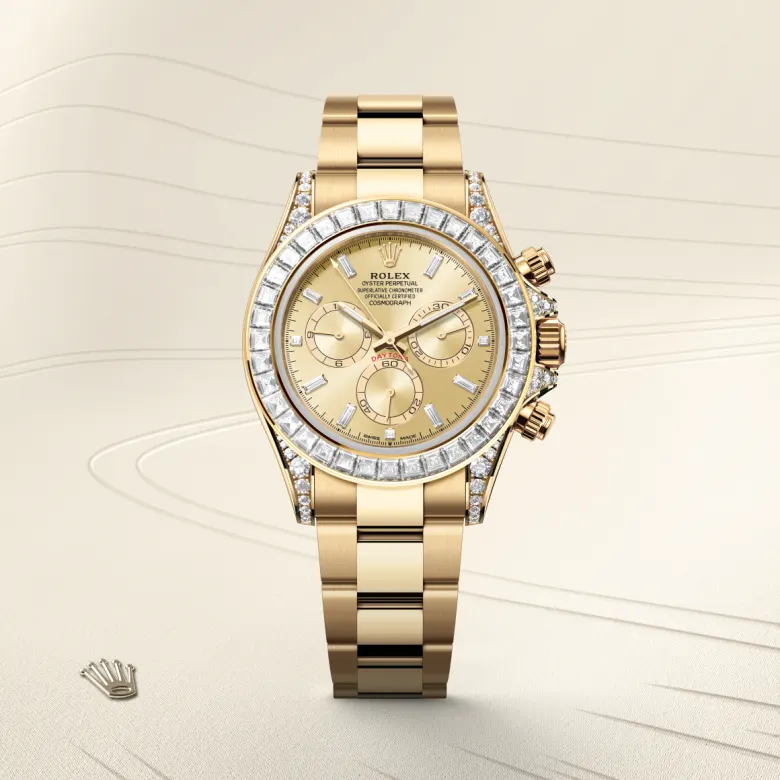 Rolex Cosmograph Daytona腕錶18K黃金,錶耳鑲鑽石款,M126598TBR-0001 | 正泰鐘錶