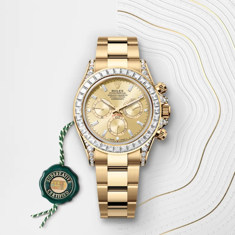 Rolex Cosmograph Daytona腕錶18K黃金,錶耳鑲鑽石款,M126598TBR-0001 | 正泰鐘錶
