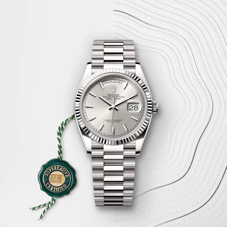 Rolex Day-Date 36腕錶18K白色黃金款,M128239-0005 | 正泰鐘錶