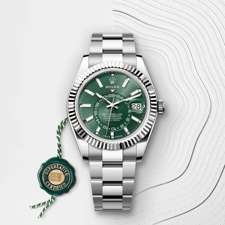 Rolex Sky-Dweller腕錶白色黃金鋼(蠔式鋼與白色黃金的組合)款,M336934-0001 | 正泰鐘錶
