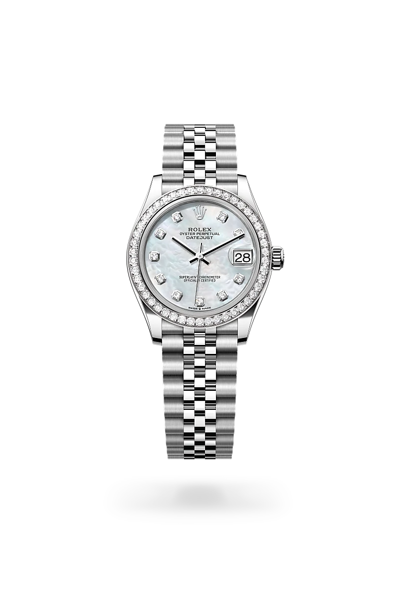 Rolex Datejust 31 腕錶 蠔式,31毫米,鑽石、白色黃金及蠔式鋼,M278384RBR-0008 | 正泰鐘錶