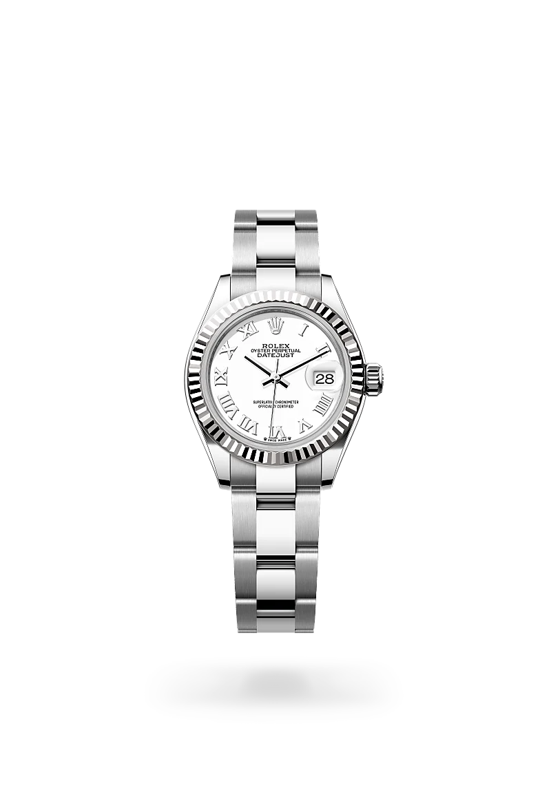 Rolex Lady-Datejust 腕錶 蠔式,28毫米,白色黃金及蠔式鋼,M279174-0020 | 正泰鐘錶