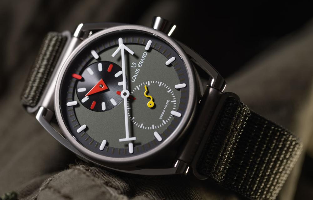 Le Régulateur Louis Erard x Alain Silberstein Khaki規範指針腕錶，限量178只