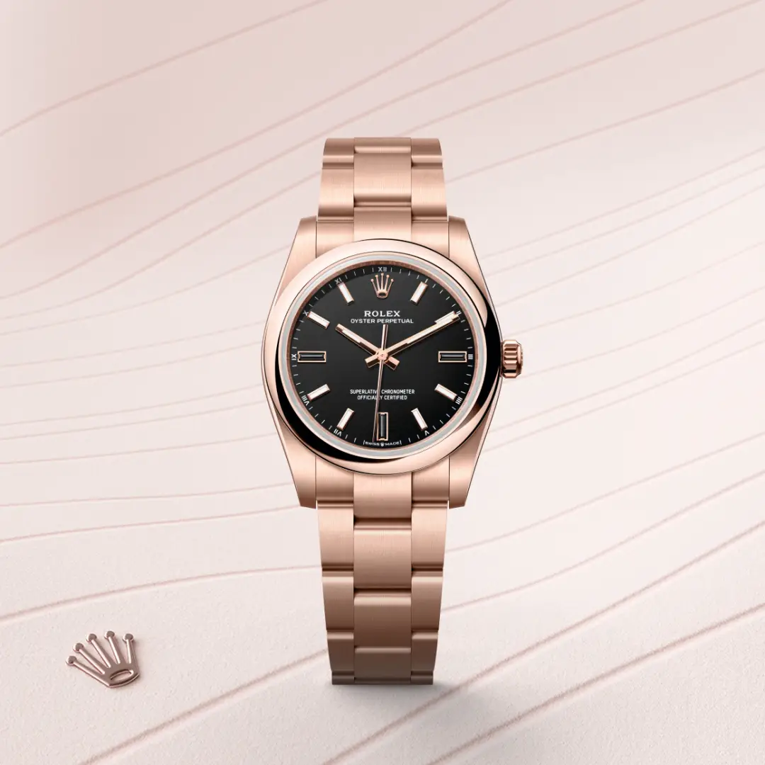 Rolex Oyster Perpetual 34腕錶18K永恒玫瑰金款，M124205-0001 | 正泰鐘錶