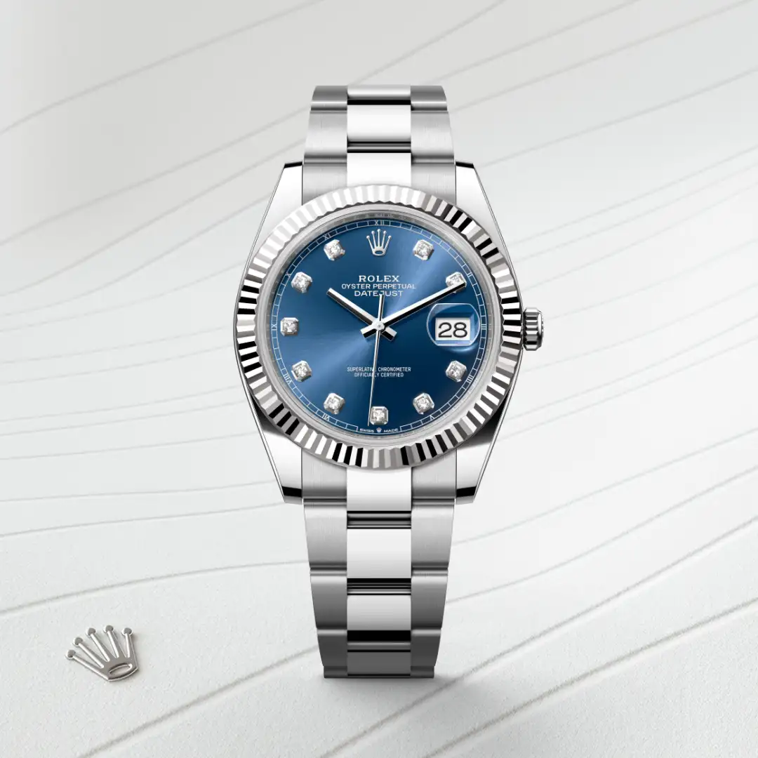 Rolex Datejust 41腕錶白色黃金鋼（蠔式鋼與白色黃金的組合）款，M126334-0015 | 正泰鐘錶