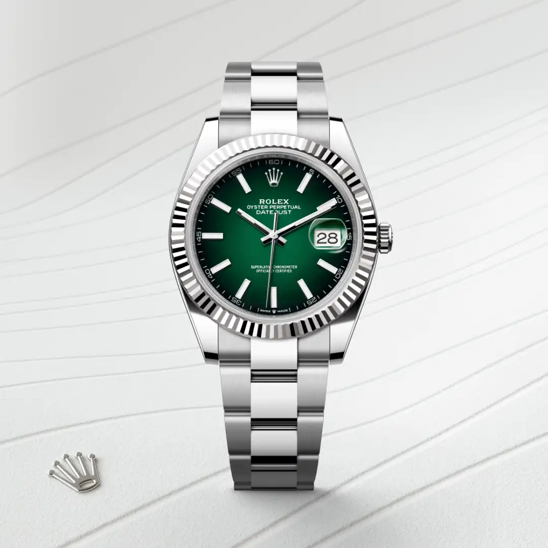 Rolex Datejust 41腕錶白色黃金鋼（蠔式鋼與白色黃金的組合）款，M126334-0033 | 正泰鐘錶