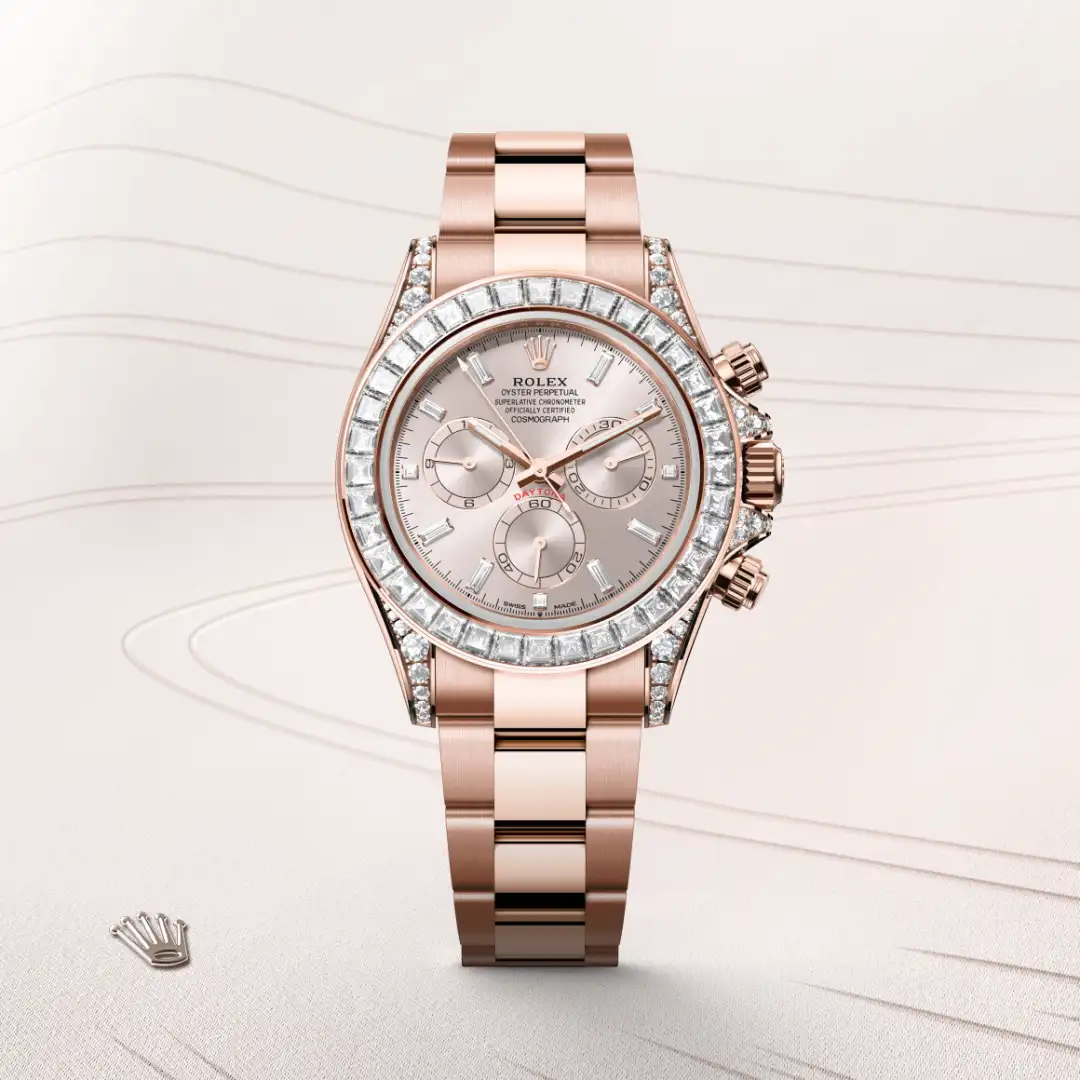 Rolex Cosmograph Daytona腕錶18K永恒玫瑰金,錶耳鑲鑽石款,M126595TBR-0001 | 正泰鐘錶