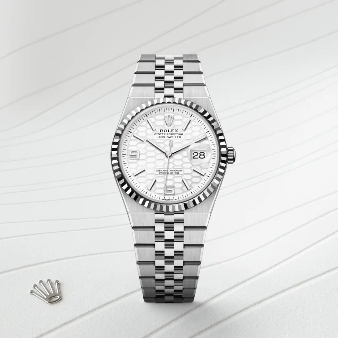 Rolex Land-Dweller 36腕錶白色黃金鋼(蠔式鋼與白色黃金的組合)款,M127234-0001 | 正泰鐘錶