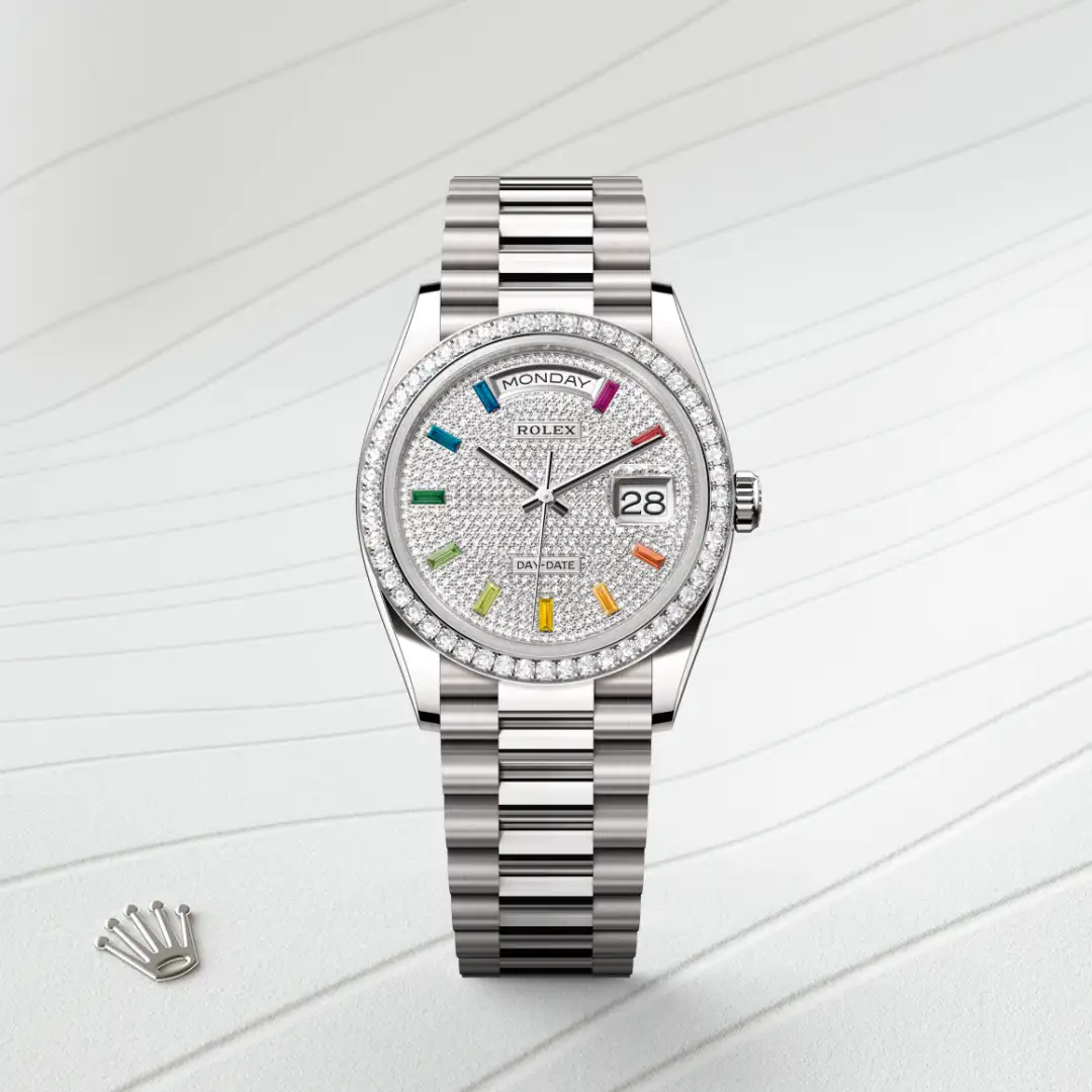 Rolex Day-Date 36腕錶18K白色黃金款，M128349RBR-0081 | 正泰鐘錶