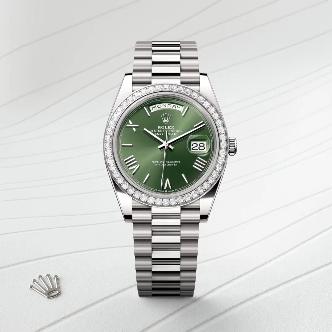 Rolex Day-Date 40腕錶18K白色黃金款，M228349RBR-0030 | 正泰鐘錶