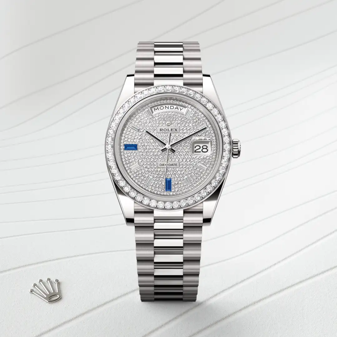 Rolex Day-Date 40腕錶18K白色黃金款，M228349RBR-0036 | 正泰鐘錶