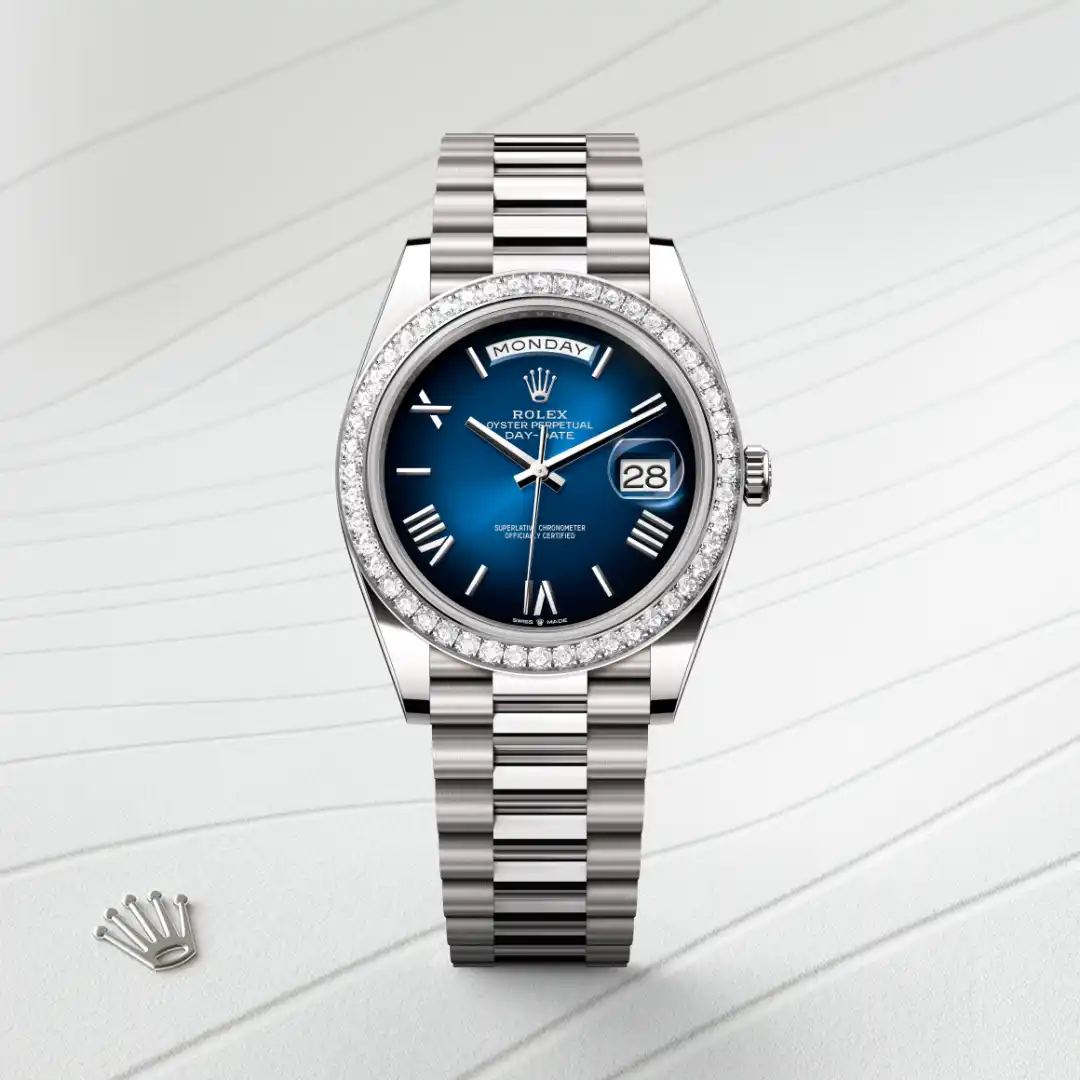 Rolex Day-Date 40腕錶18K白色黃金款，M228349RBR-0045 | 正泰鐘錶