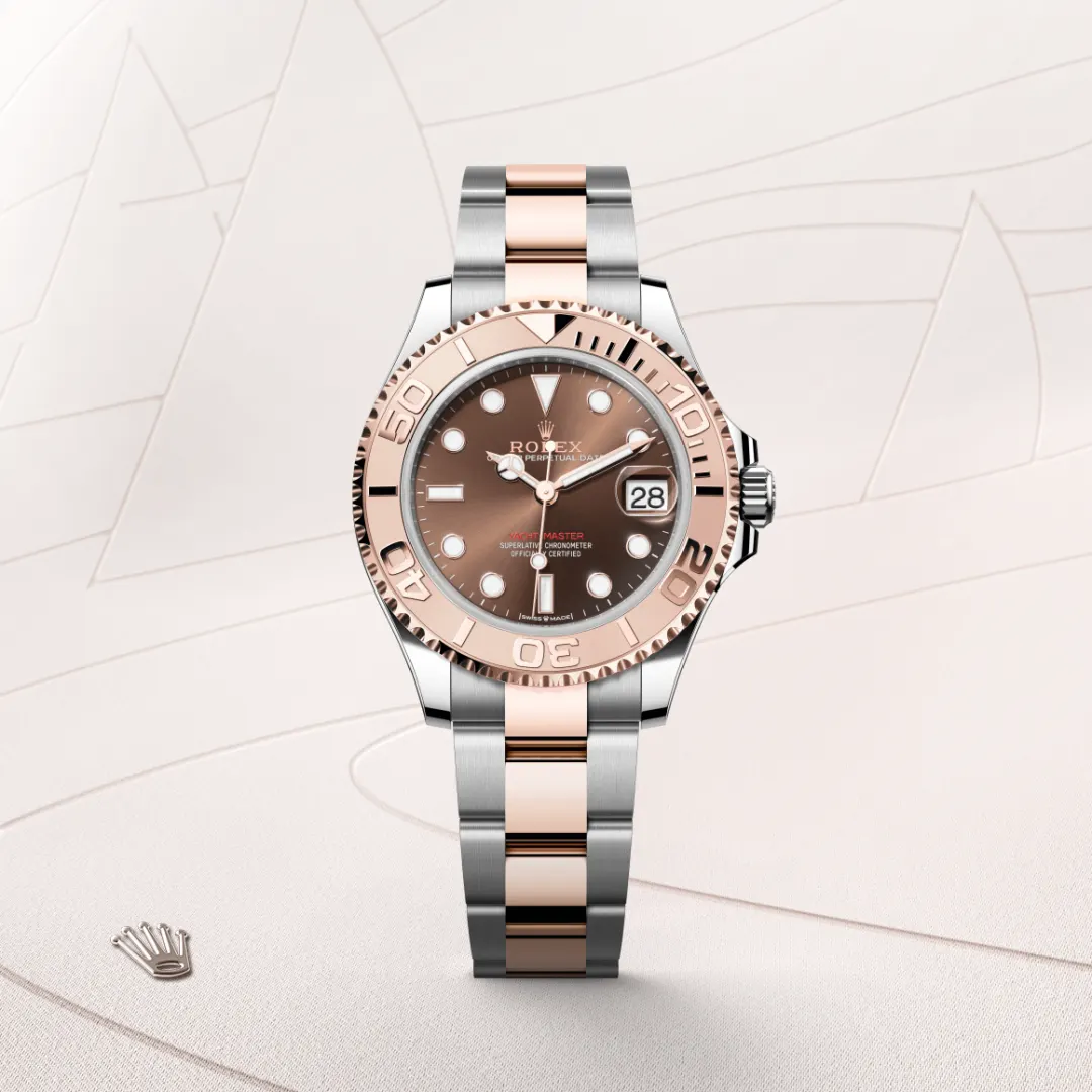 Rolex Yacht-Master 37腕錶永恒玫瑰金鋼(蠔式鋼與永恒玫瑰金的組合)款,M268621-0003 | 正泰鐘錶