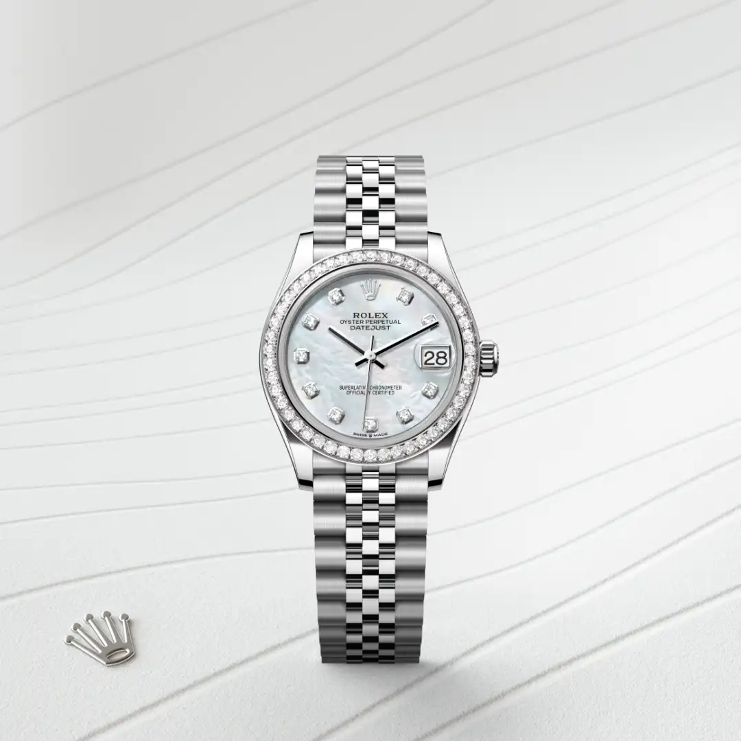 Rolex Datejust 31腕錶白色黃金鋼（蠔式鋼與白色黃金的組合）款，M278384RBR-0008 | 正泰鐘錶