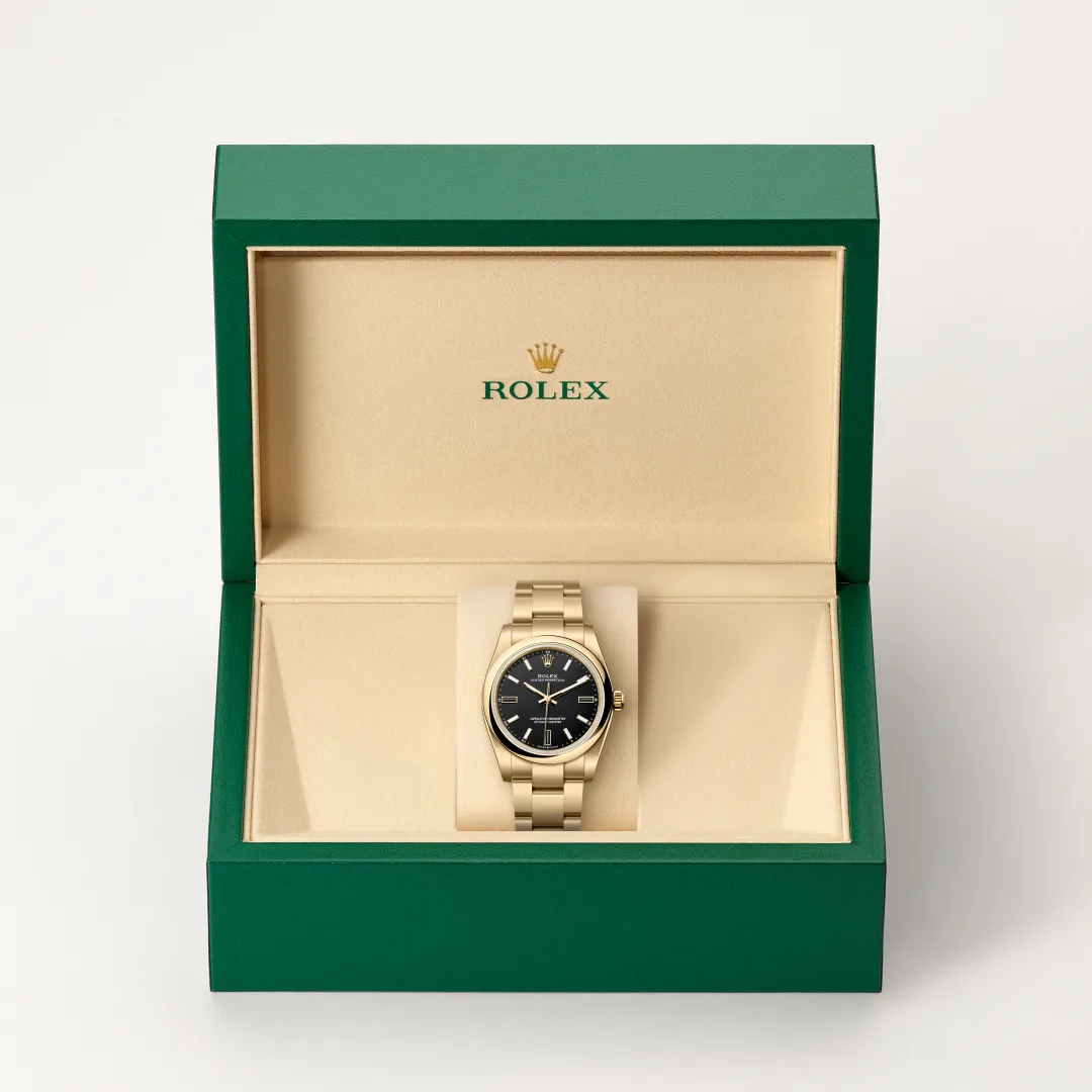 Rolex Oyster Perpetual 34腕錶18K黃金款,M124208-0001 | 正泰鐘錶