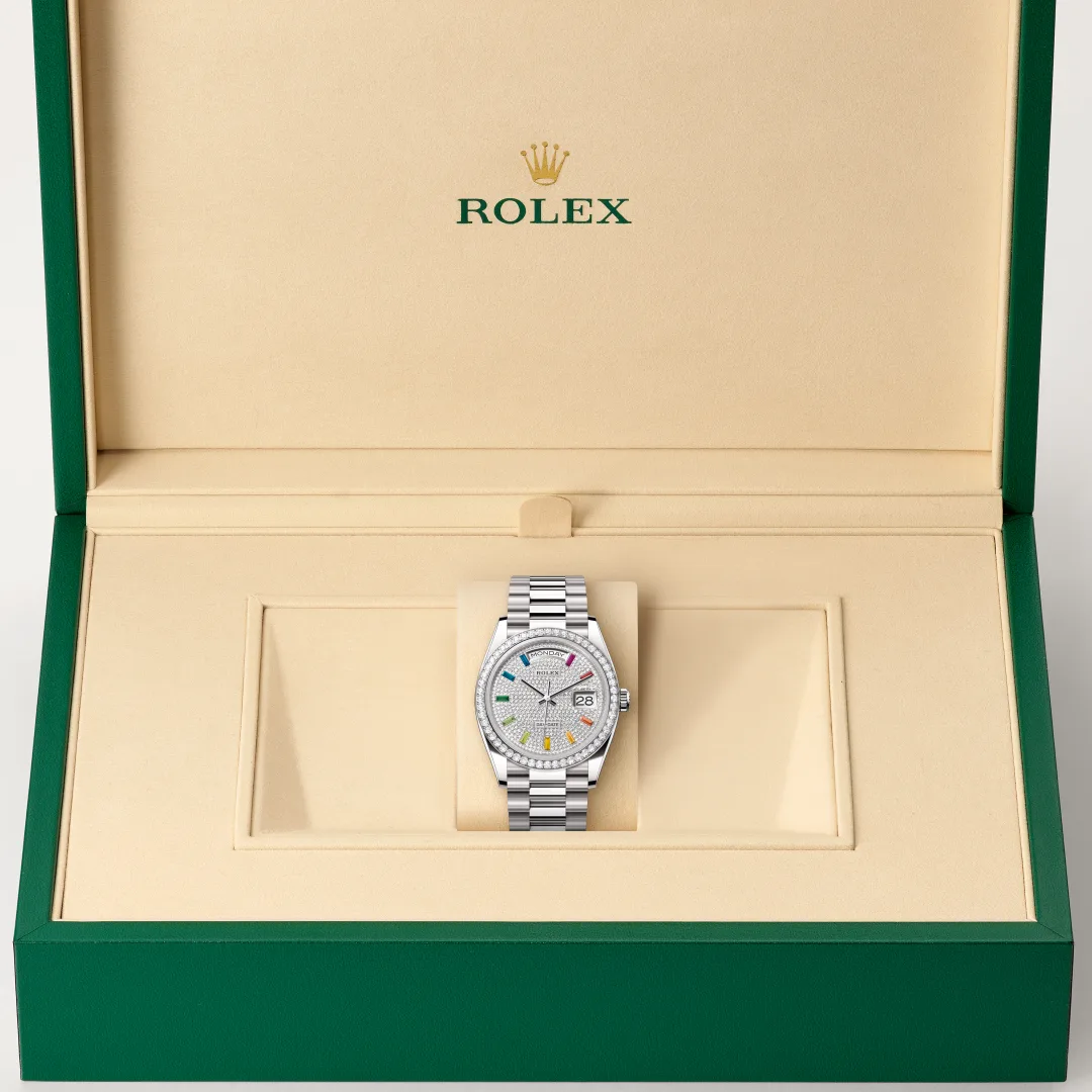 Rolex Day-Date 36腕錶18K白色黃金款，M128349RBR-0081 | 正泰鐘錶