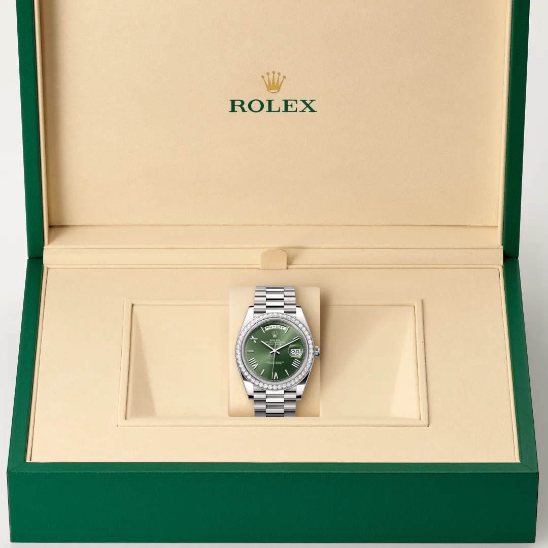 Rolex Day-Date 40腕錶18K白色黃金款，M228349RBR-0030 | 正泰鐘錶
