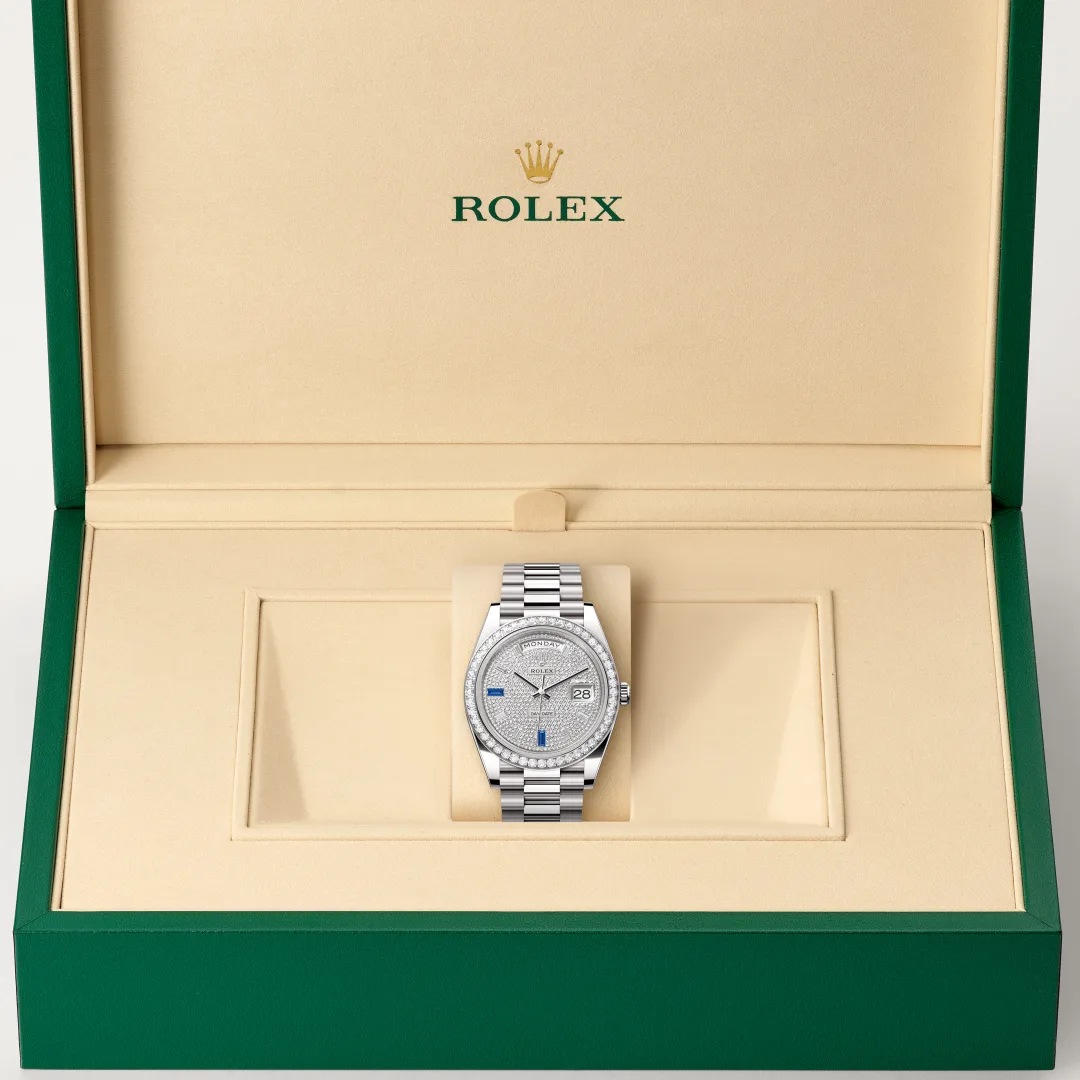 Rolex Day-Date 40腕錶18K白色黃金款，M228349RBR-0036 | 正泰鐘錶