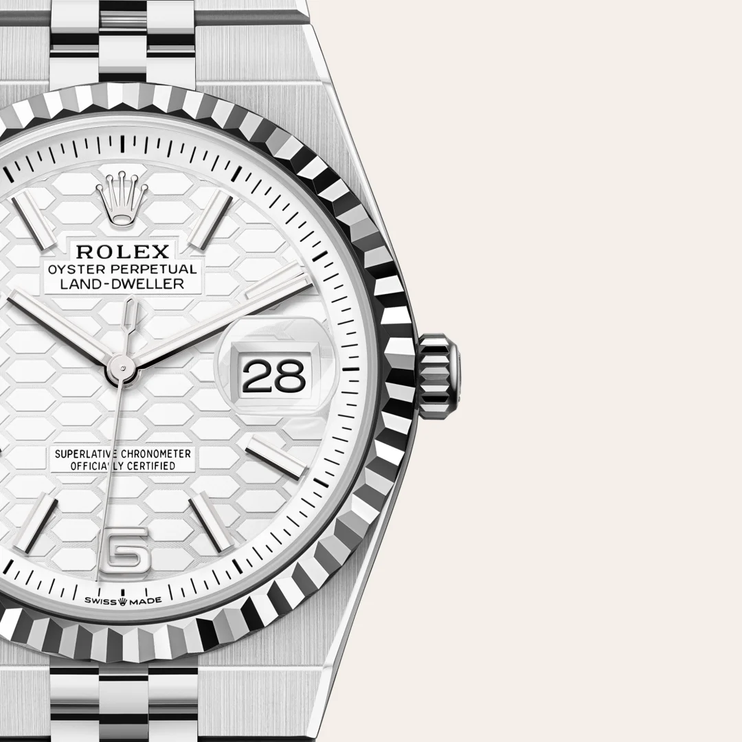 Rolex Land-Dweller 36腕錶白色黃金鋼(蠔式鋼與白色黃金的組合)款,M127234-0001 | 正泰鐘錶