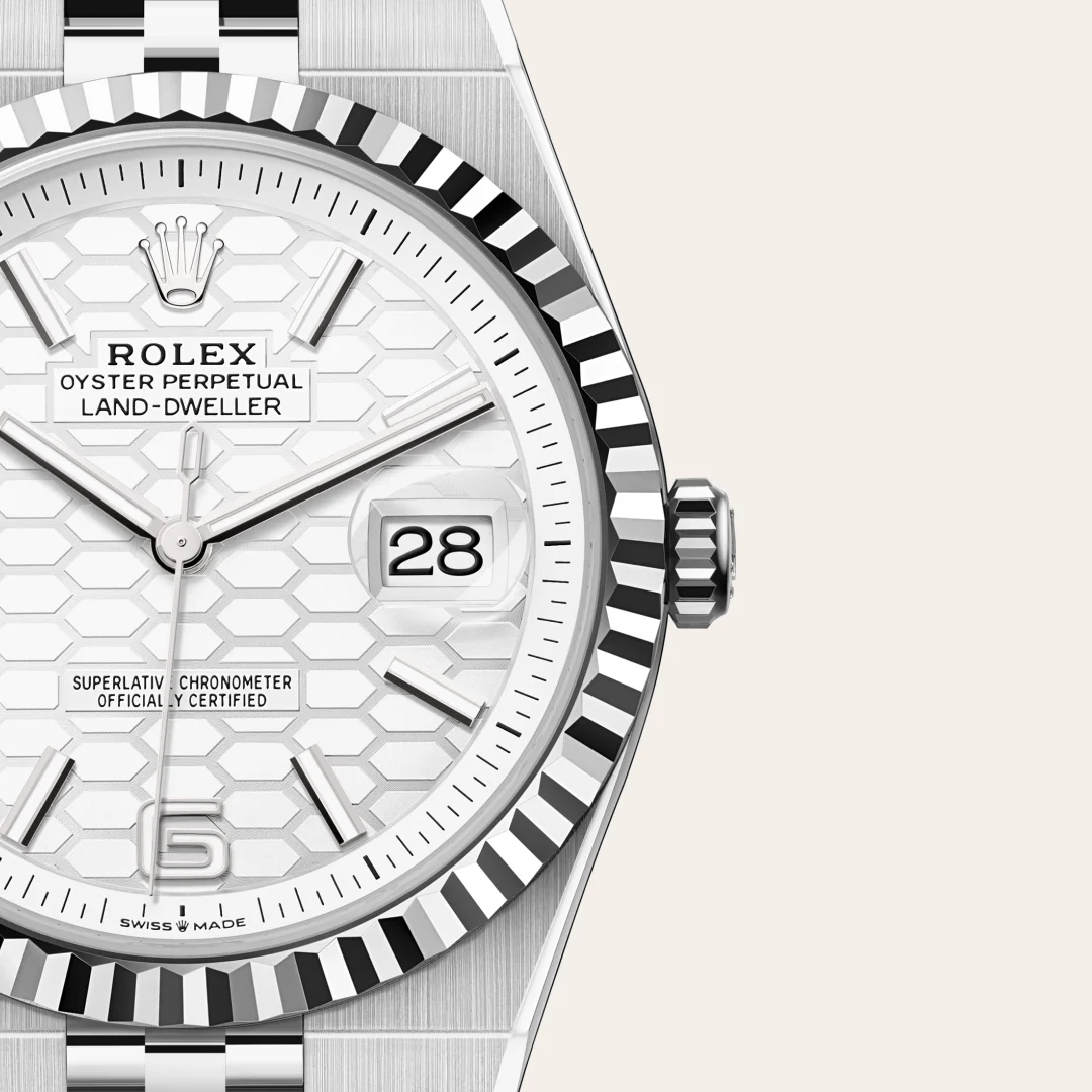 Rolex Land-Dweller 40腕錶白色黃金鋼（蠔式鋼與白色黃金的組合）款，M127334-0001 | 正泰鐘錶