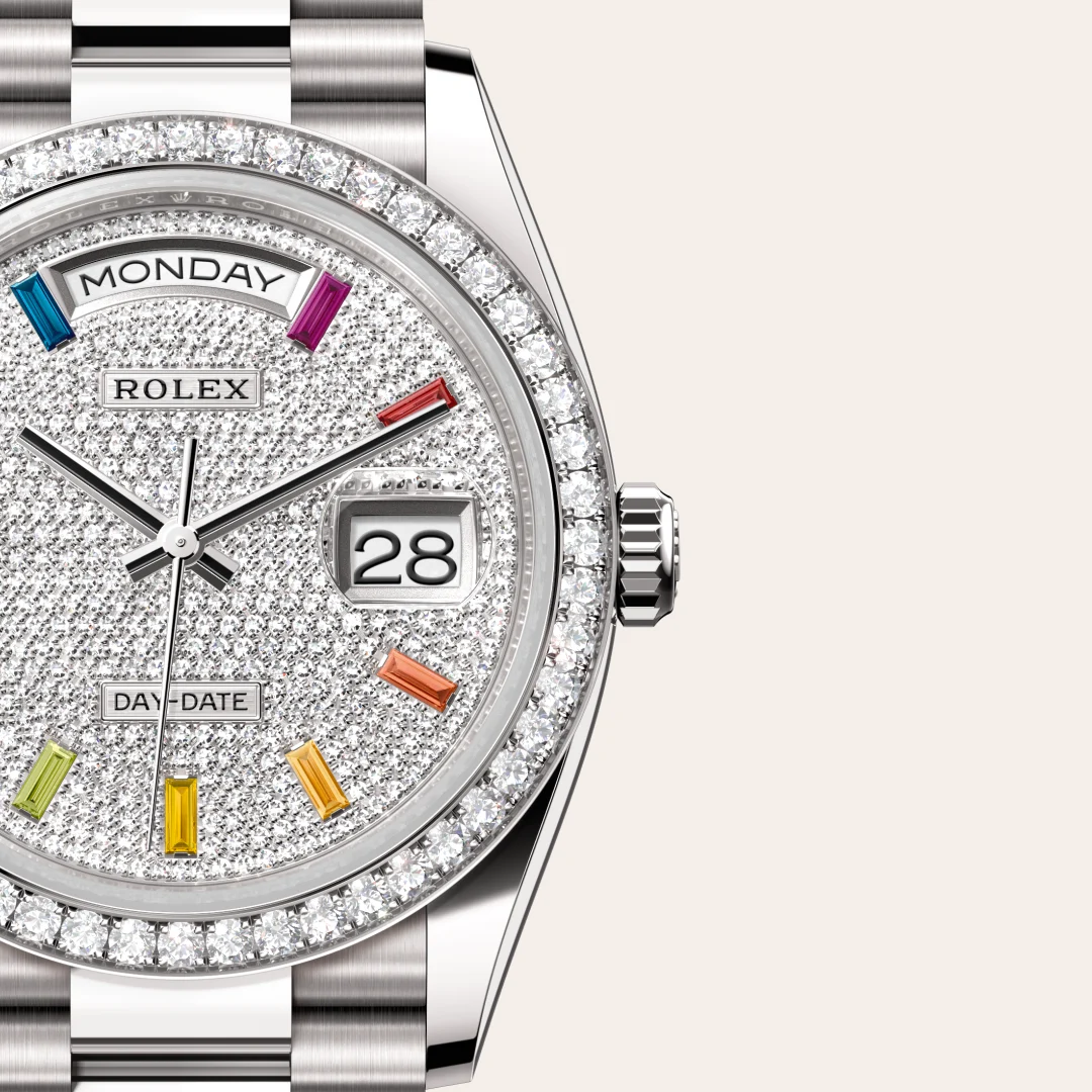 Rolex Day-Date 36腕錶18K白色黃金款，M128349RBR-0081 | 正泰鐘錶