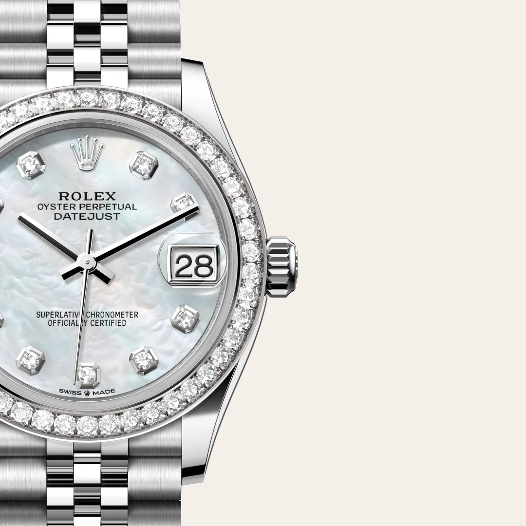 Rolex Datejust 31腕錶白色黃金鋼（蠔式鋼與白色黃金的組合）款，M278384RBR-0008 | 正泰鐘錶