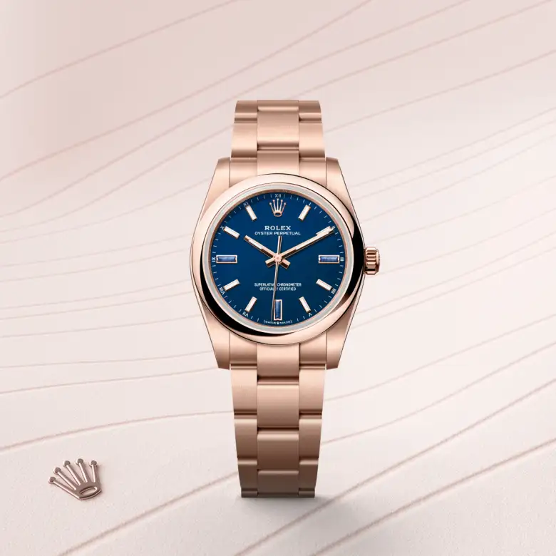 Rolex Oyster Perpetual 34腕錶18K永恒玫瑰金款，M124205-0002 | 正泰鐘錶