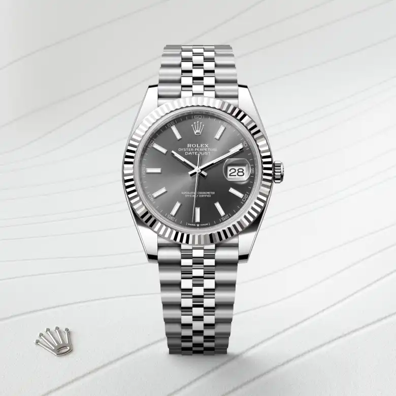 Rolex Datejust 41腕錶白色黃金鋼（蠔式鋼與白色黃金的組合）款，M126334-0014 | 正泰鐘錶