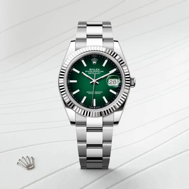 Rolex Datejust 41腕錶白色黃金鋼（蠔式鋼與白色黃金的組合）款，M126334-0033 | 正泰鐘錶