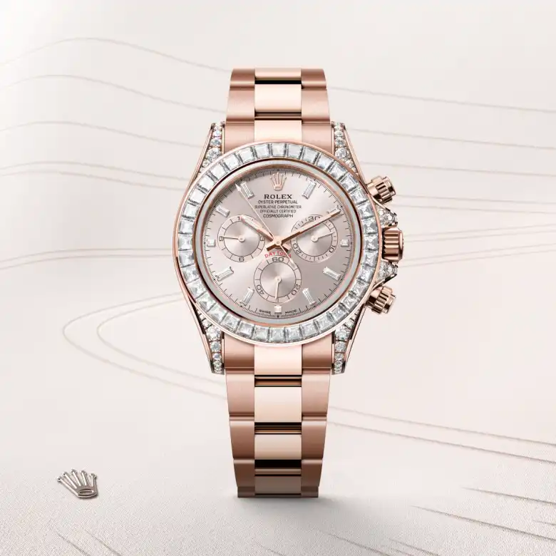 Rolex Cosmograph Daytona腕錶18K永恒玫瑰金,錶耳鑲鑽石款,M126595TBR-0001 | 正泰鐘錶