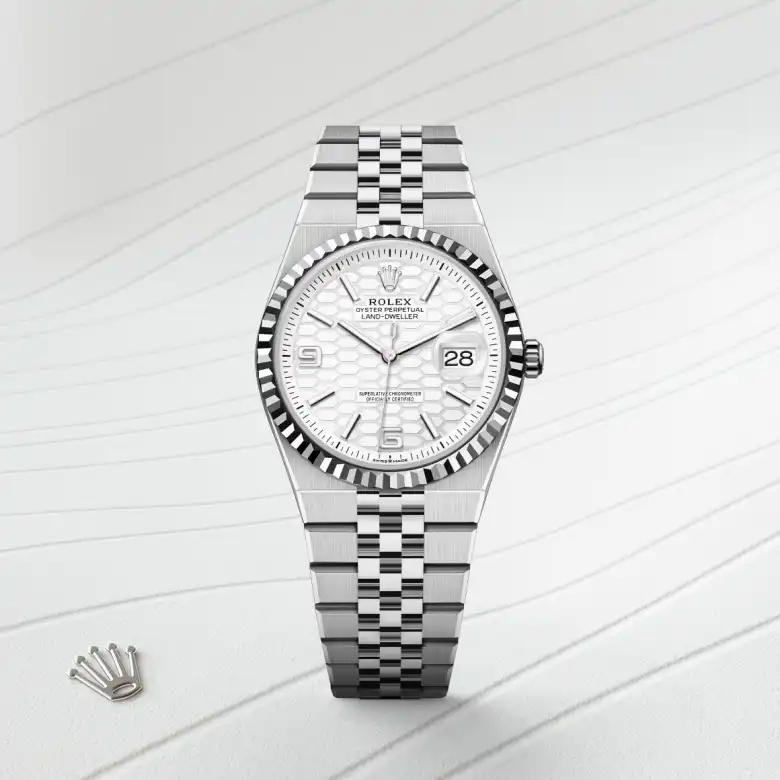 Rolex Land-Dweller 36腕錶白色黃金鋼(蠔式鋼與白色黃金的組合)款,M127234-0001 | 正泰鐘錶