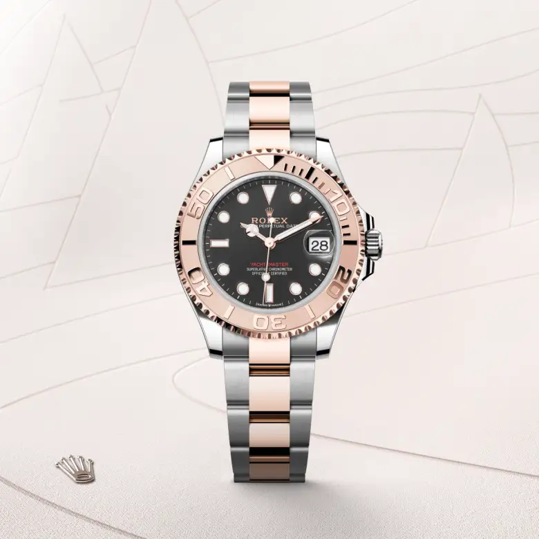 Rolex Yacht-Master 37腕錶永恒玫瑰金鋼(蠔式鋼與永恒玫瑰金的組合)款,M268621-0004 | 正泰鐘錶
