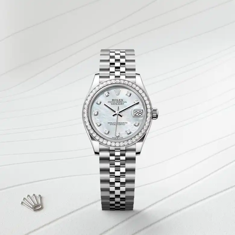Rolex Datejust 31腕錶白色黃金鋼（蠔式鋼與白色黃金的組合）款，M278384RBR-0008 | 正泰鐘錶