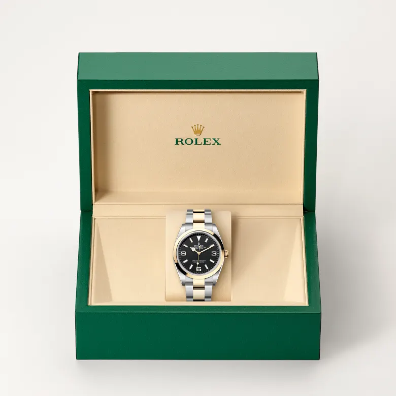 Rolex Explorer 36腕錶黃金鋼（蠔式鋼與黃金的組合）款，M124273-0001 | 正泰鐘錶