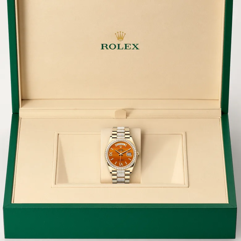 Rolex Day-Date 36腕錶18K黃金款，M128348RBR-0050 | 正泰鐘錶