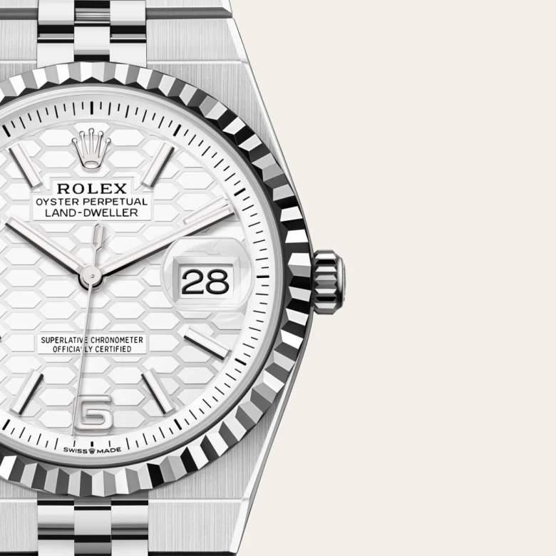 Rolex Land-Dweller 36腕錶白色黃金鋼(蠔式鋼與白色黃金的組合)款,M127234-0001 | 正泰鐘錶