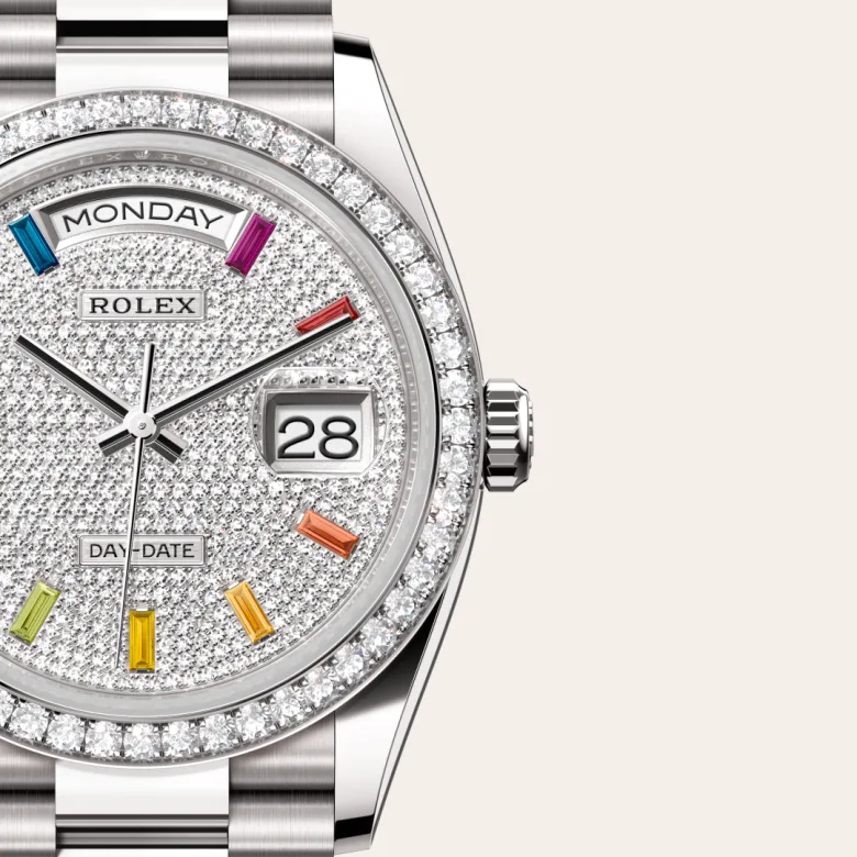 Rolex Day-Date 36腕錶18K白色黃金款，M128349RBR-0081 | 正泰鐘錶