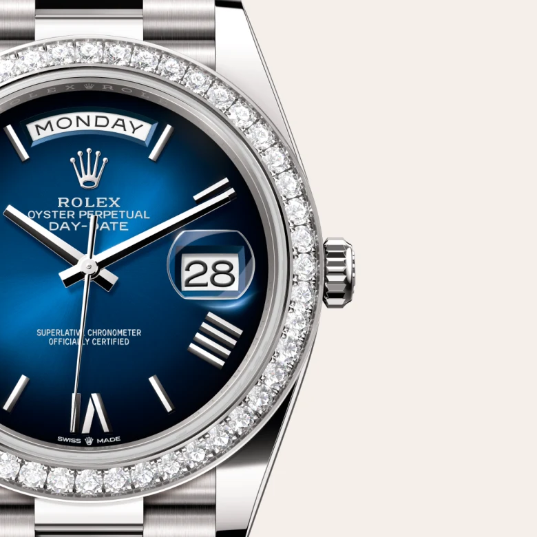 Rolex Day-Date 40腕錶18K白色黃金款，M228349RBR-0045 | 正泰鐘錶