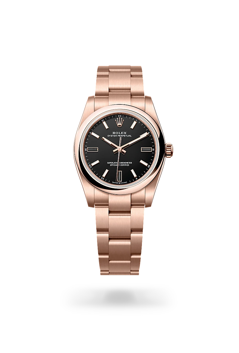 Rolex Oyster Perpetual 34腕錶18K永恒玫瑰金款，M124205-0001 | 正泰鐘錶