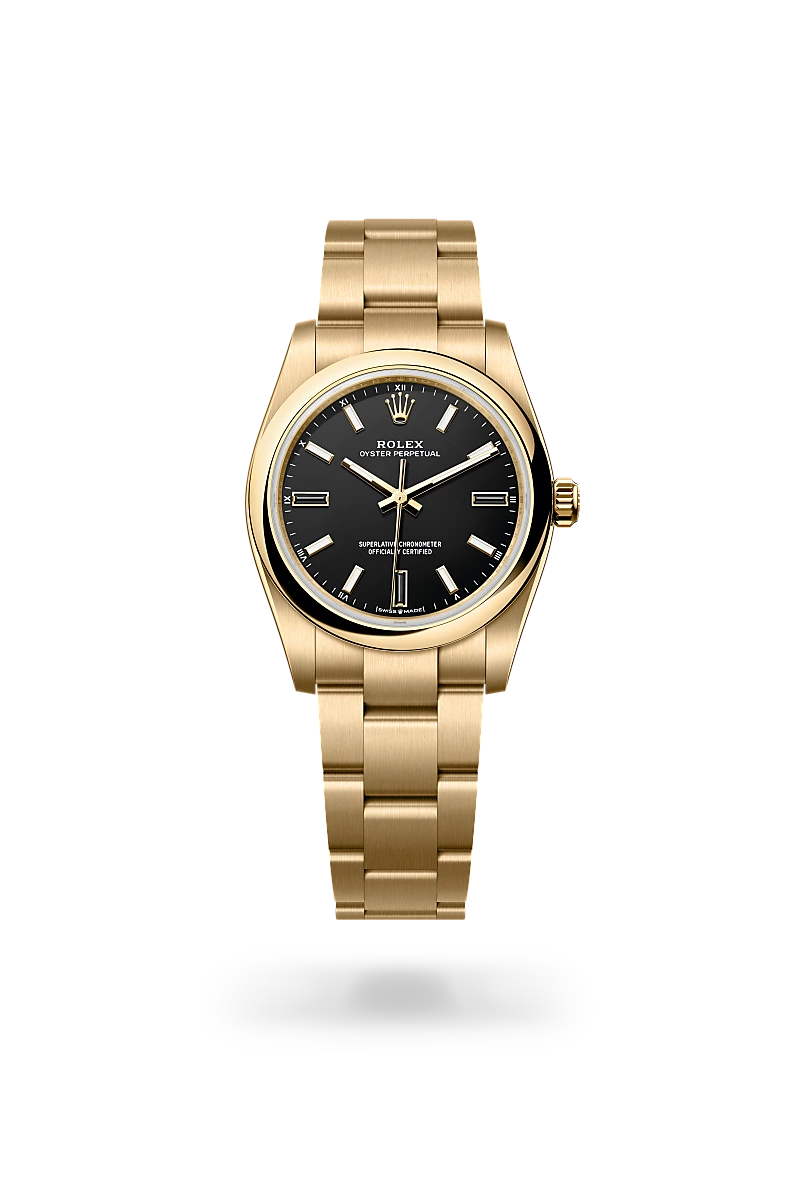 Rolex Oyster Perpetual 34腕錶18K黃金款，M124208-0001 | 正泰鐘錶