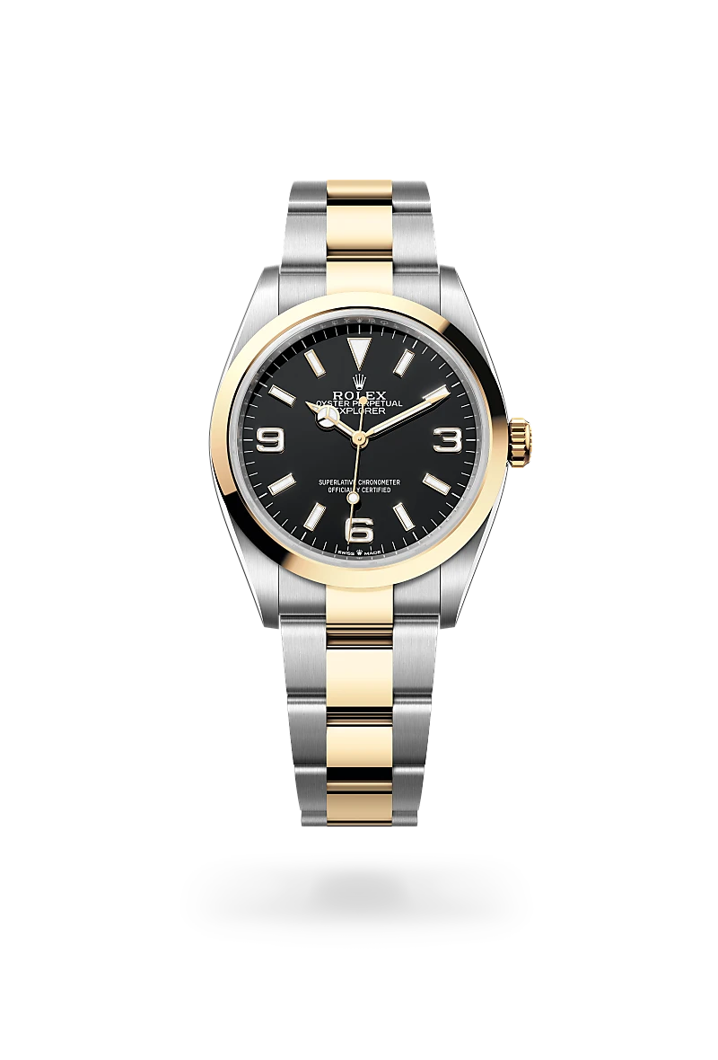 Rolex Explorer 36腕錶黃金鋼（蠔式鋼與黃金的組合）款，M124273-0001 | 正泰鐘錶
