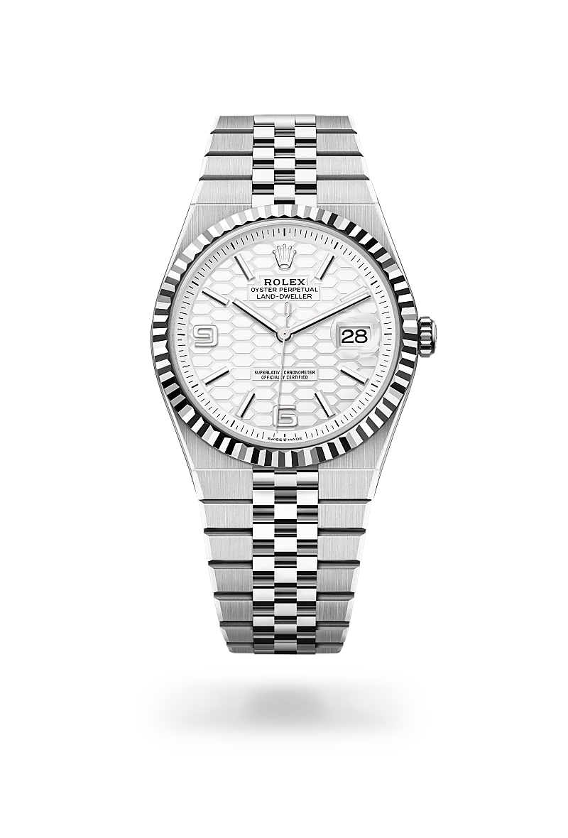 Rolex Land-Dweller 40 腕錶 蠔式，40毫米，白色黃金及蠔式鋼，M127334-0001 | 正泰鐘錶