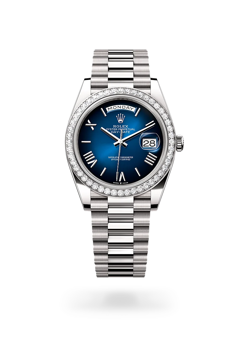 Rolex Day-Date 40腕錶18K白色黃金款，M228349RBR-0045 | 正泰鐘錶