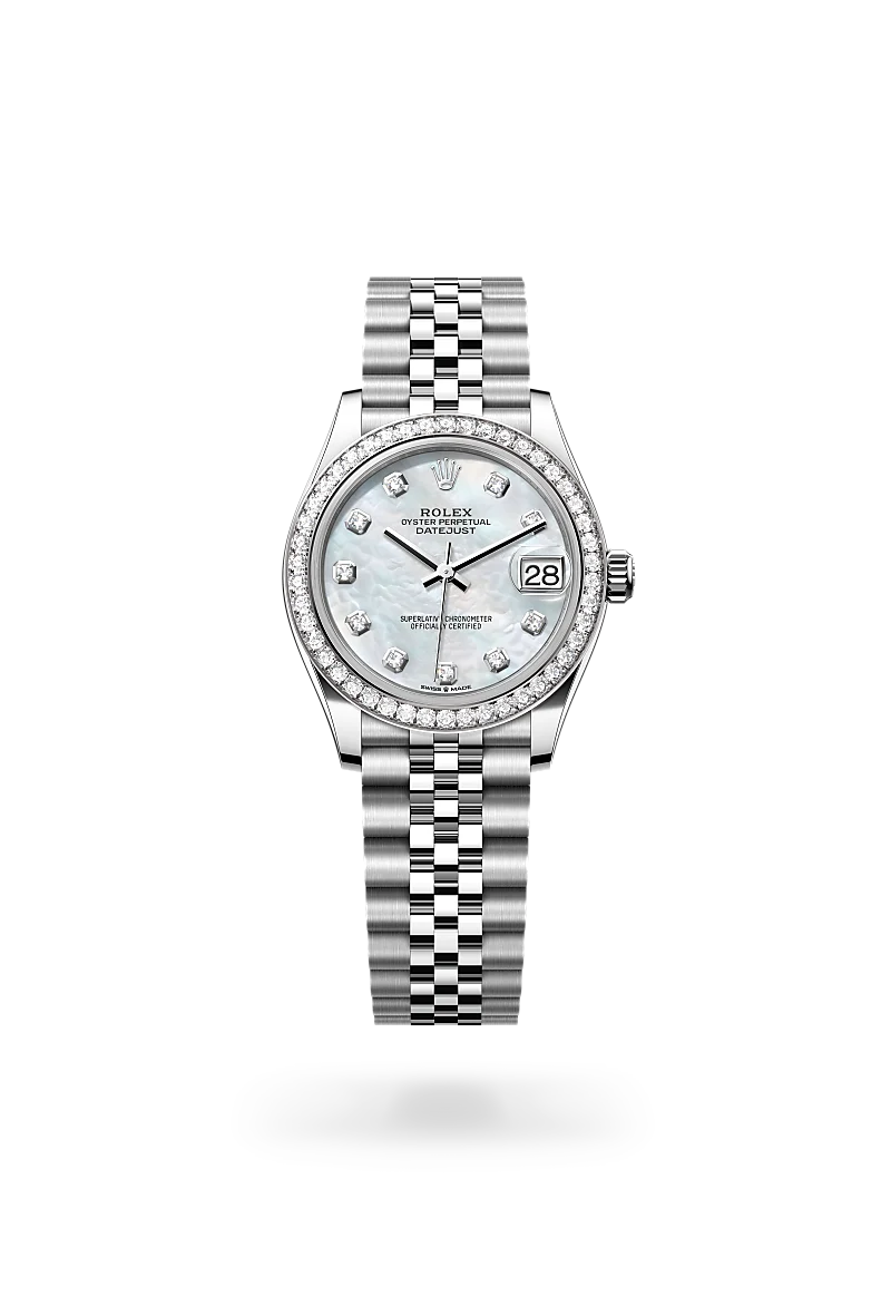 Rolex Datejust 31腕錶白色黃金鋼（蠔式鋼與白色黃金的組合）款，M278384RBR-0008 | 正泰鐘錶