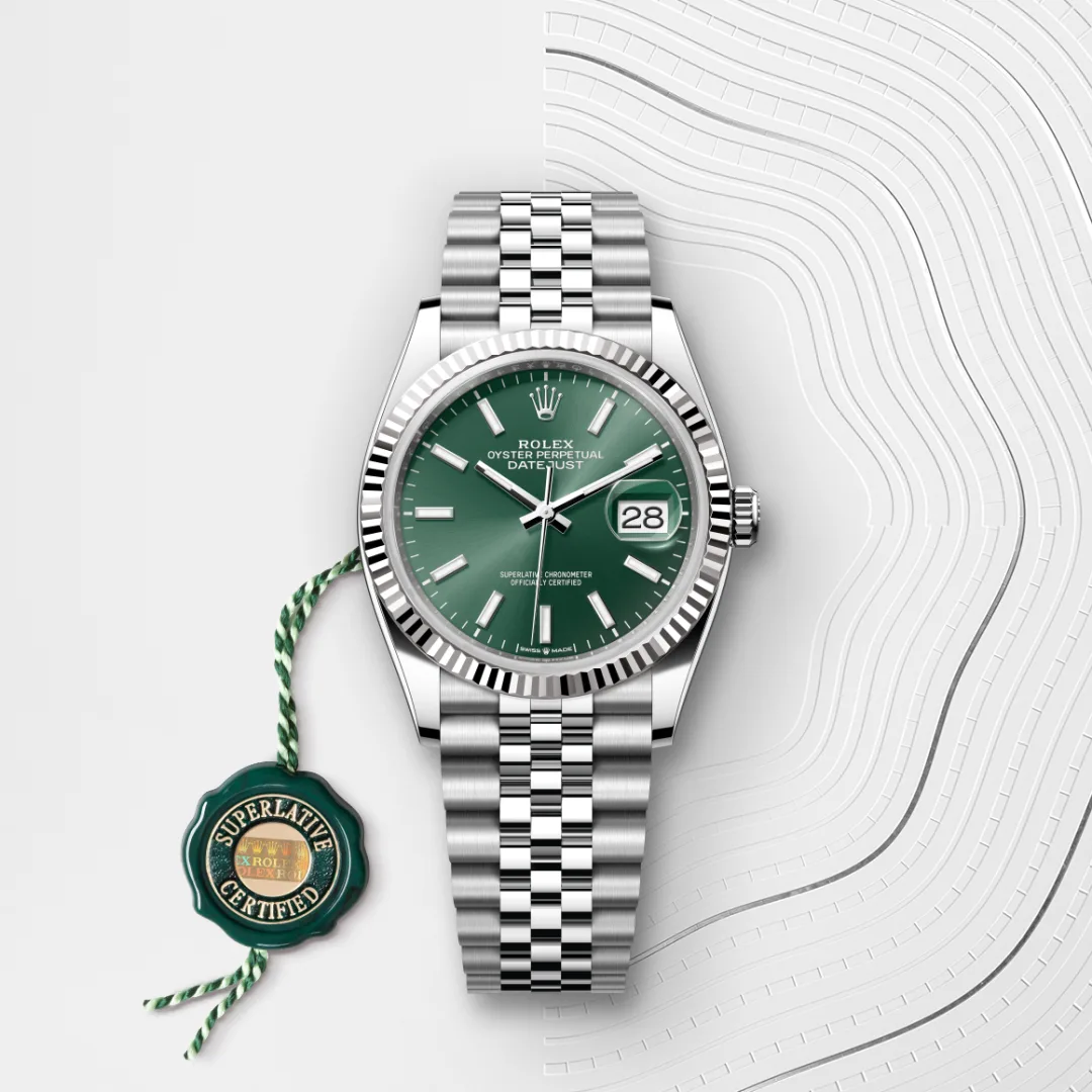 Rolex Datejust 36腕錶白色黃金鋼(蠔式鋼與白色黃金的組合)款,M126234-0051 | 正泰鐘錶