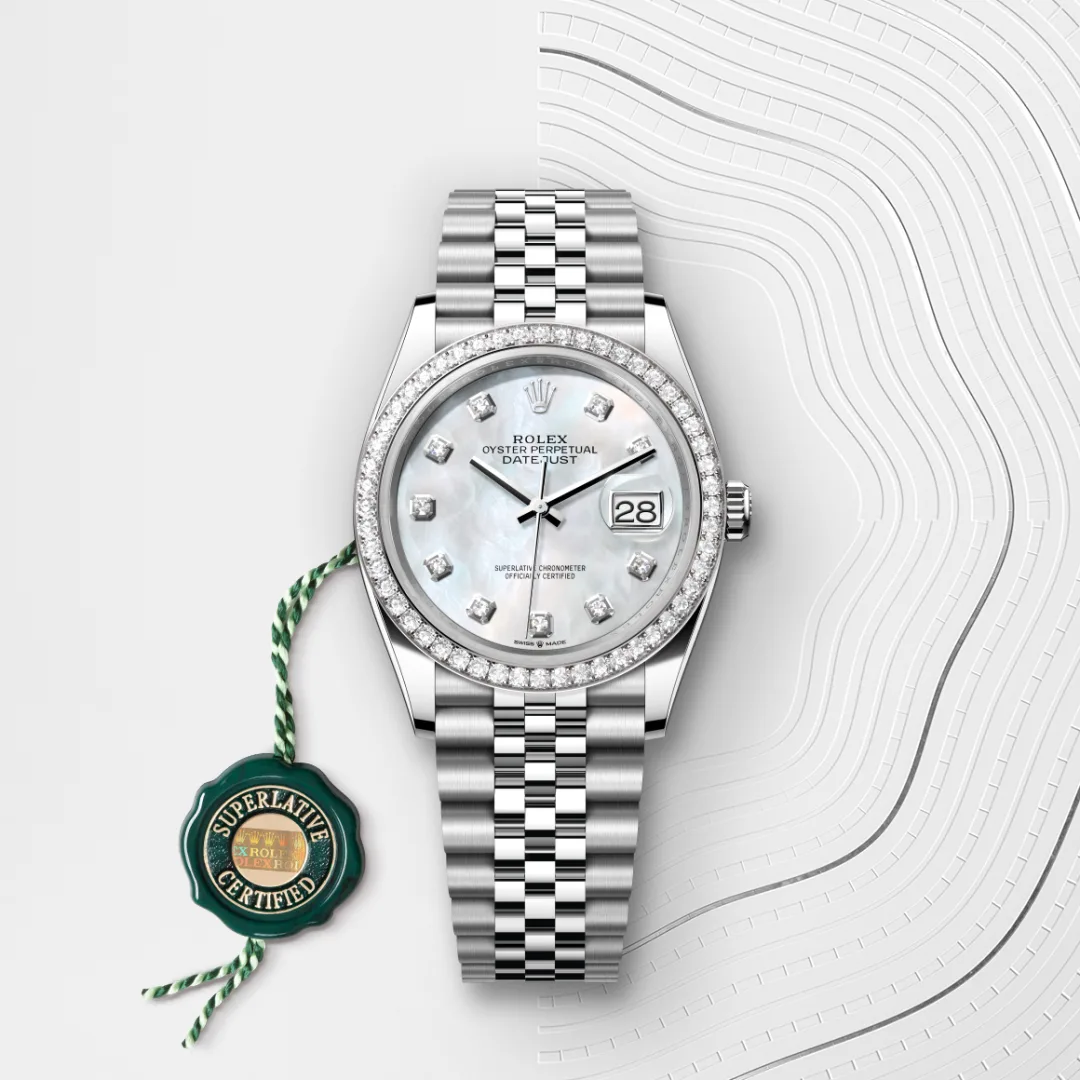 Rolex Datejust 36腕錶白色黃金鋼(蠔式鋼與白色黃金的組合)款,M126284RBR-0011 | 正泰鐘錶